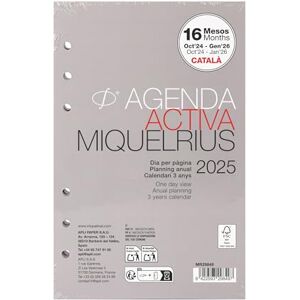 Miquelrius 2025 Calendar Inserts 16 Month Day To A Page Ring Refill Active Size 117x182mm Replacement Calendar 6 Rings Catalan Portuguese English Miquelrius 2025 Calendar Inserts 16 Month Day To A Page Ring Refill Active Size 117x182mm Replacement Calendar 6 Rings Catalan Portuguese English