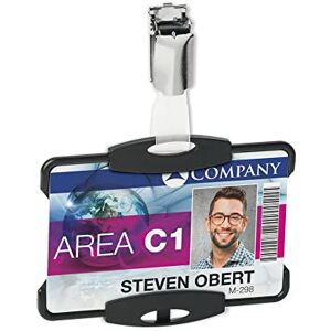 Durable Eco-Friendly ID Card Badge Holder Black Recycled Plastic & Blue Angel Certified Holds 1 ID Security Pass Pack of 10 Durable Eco-Friendly ID Card Badge Holder Black Recycled Plastic & Blue Angel Certified Holds 1 ID Security Pass Pack of 10