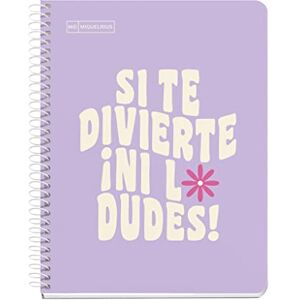 Miquelrius Message Notebook 1 Colour Strip A5 100 Sheets 7mm Horizontal Lines 90g Paper 2 Holes Hard Card Cover Lavender Miquelrius Message Notebook 1 Colour Strip A5 100 Sheets 7mm Horizontal Lines 90g Paper 2 Holes Hard Card Cover Lavender