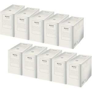 Leitz Infinity Archive Box, Pack of 20, 150 mm Spine Width, A4 Folding Cardboard with Lab, Storage for up to 1400 Sheets, Storage Box Made of 100% Acid-free Cardboard, White, Infinity Archive Series, Leitz Infinity Archive Box, Pack of 20, 150 mm Spine Width, A4 Folding Cardboard with Lab, Storage for up to 1400 Sheets, Storage Box Made of 100% Acid-free Cardboard, White, Infinity Archive Series,