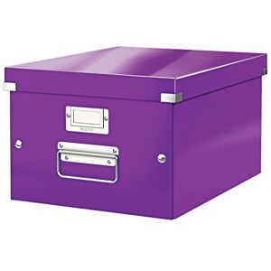 Leitz A4 Storage Box, Click and Store Range 60440062 Medium, Purple Leitz A4 Storage Box, Click and Store Range 60440062 Medium, Purple