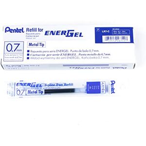 Pentel LR7-C Refillable Cartridge for EnerGel-Pens 0.7 mm, Pack of 12 Blue Pentel LR7-C Refillable Cartridge for EnerGel-Pens 0.7 mm, Pack of 12 Blue