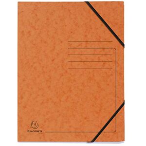 Exacompta Ref 555414E Box of 25 Printed Elastic folders Without Flap 355gsm Glossy Card Pockets Size 24 x 32 cm for A4 documents Orange Exacompta Ref 555414E Box of 25 Printed Elastic folders Without Flap 355gsm Glossy Card Pockets Size 24 x 32 cm for A4 documents Orange