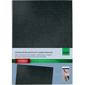 Sigel SM110 Menu Cover with elastic binding, for A4, Black, 1 Piece Sigel SM110 Menu Cover with elastic binding, for A4, Black, 1 Piece