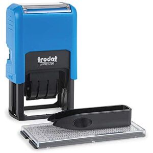 Trodat Printy 4750 Typomatic Date Stamp for Self-Inking, 2-Line, Blue/Red, Max. 41 x 24 mm Trodat Printy 4750 Typomatic Date Stamp for Self-Inking, 2-Line, Blue/Red, Max. 41 x 24 mm