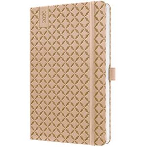 Sigel J0109 Weekly diary 2020 Jolie, format approx. A5, hardcover, beige brown Sigel J0109 Weekly diary 2020 Jolie, format approx. A5, hardcover, beige brown