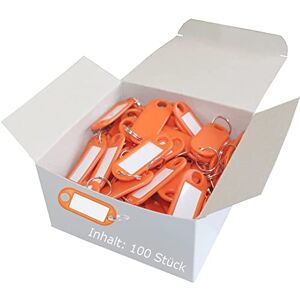 WEDO 262811806 Keyring for Labelling, Orange, Pack of 100, with Ring WEDO 262811806 Keyring for Labelling, Orange, Pack of 100, with Ring