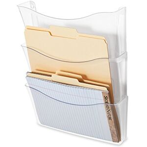 Rubbermaid Unbreakable Expandable Three-Pocket Wall File Set, Clear (65976) Rubbermaid Unbreakable Expandable Three-Pocket Wall File Set, Clear (65976)