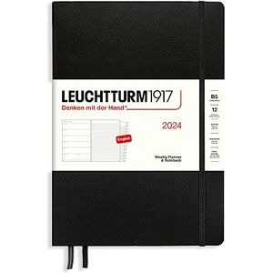 LEUCHTTURM1917 367764 Weekly Calendar & Notebook Composition (B5) 2024, 12 Months, Black, English LEUCHTTURM1917 367764 Weekly Calendar & Notebook Composition (B5) 2024, 12 Months, Black, English