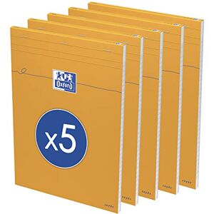 Oxford Pack of 5 notepads Large Squares Seyès-Ruled 160 Pages A4 Orange Oxford Pack of 5 notepads Large Squares Seyès-Ruled 160 Pages A4 Orange