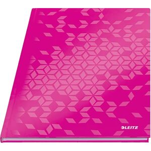 Leitz WOW Notebook A4 Squared, Hardcover, 160 Pages, 80 Sheets of FSC-Certified Paper (80 g/m²), Laminated Cover, Thread Binding, For Office, School or as a Diary, Pink, 46261023 Leitz WOW Notebook A4 Squared, Hardcover, 160 Pages, 80 Sheets of FSC-Certified Paper (80 g/m²), Laminated Cover, Thread Binding, For Office, School or as a Diary, Pink, 46261023