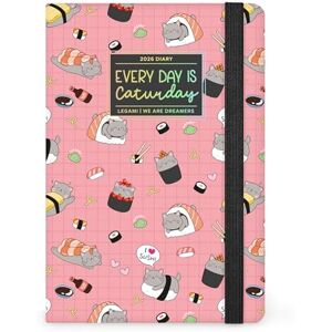 LEGAMI Medium 2026 Weekly Photographic Diary, Sushi Cat, 12 Months, Elastic Closure, Diary from January 2026 to December 2026, in FSC Certified Paper, 12 x 18 cm LEGAMI Medium 2026 Weekly Photographic Diary, Sushi Cat, 12 Months, Elastic Closure, Diary from January 2026 to December 2026, in FSC Certified Paper, 12 x 18 cm