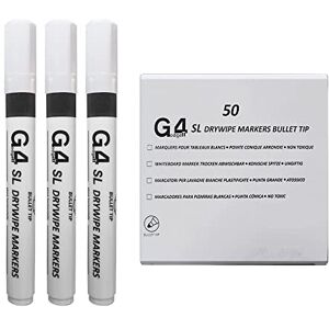 G4GADGET 100 x 50 Original Pack of Non-Toxic Ink Black Colour Whiteboard Dry Wipe Marker Pens Bullet Tip G4GADGET 100 x 50 Original Pack of Non-Toxic Ink Black Colour Whiteboard Dry Wipe Marker Pens Bullet Tip