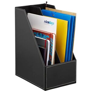 Relaxdays Filing Cabinet, Artificial Leather, 2 Compartments, DIN A4-C4, Sturdy Organiser, HWD: 35 x 18 x 26.5 cm, Black Relaxdays Filing Cabinet, Artificial Leather, 2 Compartments, DIN A4-C4, Sturdy Organiser, HWD: 35 x 18 x 26.5 cm, Black