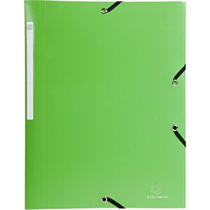 Exacompta Ref 55813E Opaque PP Elasticated 3-Flap Folders Suitable for A4 Documents, 0.5mm Polypropylene, Spine Label, Suitable for Confidentiality Light Green Exacompta Ref 55813E Opaque PP Elasticated 3-Flap Folders Suitable for A4 Documents, 0.5mm Polypropylene, Spine Label, Suitable for Confidentiality Light Green