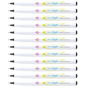 Pentel Stylo Fountain Pen Black (Pack of 12) Pentel Stylo Fountain Pen Black (Pack of 12)