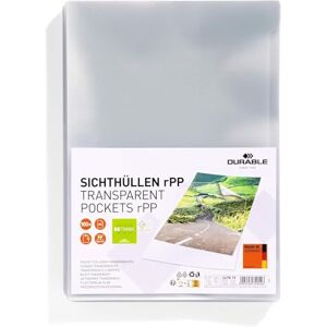 Durable Transparent Document Pockets A4 Made of Recycled PP Easily Opens at The Side Pack of 100 Pockets Durable Transparent Document Pockets A4 Made of Recycled PP Easily Opens at The Side Pack of 100 Pockets