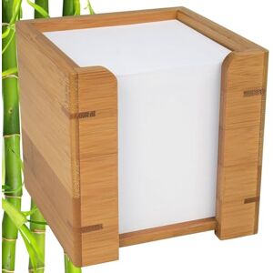 WEDO 61707 Zettelbox bamboo, including 900 sheets of paper 9 x 9 cm, in a gift box, brown WEDO 61707 Zettelbox bamboo, including 900 sheets of paper 9 x 9 cm, in a gift box, brown