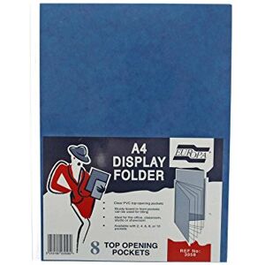 Exacompta Ref 3058Z Europa Premium PVC Display Folder, Suitable for A4, 312 x 238mm, 300 Micron Mottled Pressboard in PVC Pockets, Clear Welded Spine, 8 Pocket Exacompta Ref 3058Z Europa Premium PVC Display Folder, Suitable for A4, 312 x 238mm, 300 Micron Mottled Pressboard in PVC Pockets, Clear Welded Spine, 8 Pocket