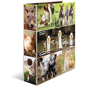 HERMA Lever Arch File Animal Worlds with Farm Animals Motif, A4, 70 mm Spine, with Inner Print, Pack of 10 HERMA Lever Arch File Animal Worlds with Farm Animals Motif, A4, 70 mm Spine, with Inner Print, Pack of 10