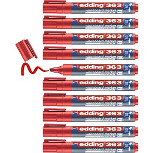 edding 363 whiteboard marker red 10 whiteboard pens chisel tip 1-5 mm whiteboard pen dry wipe for whiteboards, flipcharts, pinboards, magnetic and memo boards sketchnotes refillable edding 363 whiteboard marker red 10 whiteboard pens chisel tip 1-5 mm whiteboard pen dry wipe for whiteboards, flipcharts, pinboards, magnetic and memo boards sketchnotes refillable