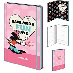 Pyramid Minnie Mouse Diary 2023, A5 Hard Cover, Week to a View Planner (Have More Fun Days Design) Official Merchandise, SR74094, Multi-Colour Pyramid Minnie Mouse Diary 2023, A5 Hard Cover, Week to a View Planner (Have More Fun Days Design) Official Merchandise, SR74094, Multi-Colour