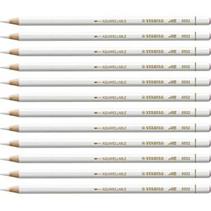STABILO All Coloured and Graphite Pencil Pack of 12 White STABILO All Coloured and Graphite Pencil Pack of 12 White