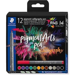 Staedtler Pigment Arts Calligraphy Pen - Multicolour 12 pcs Staedtler Pigment Arts Calligraphy Pen - Multicolour 12 pcs