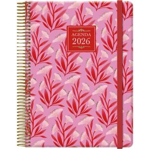 DOHE 2026 Daily Planner – Day per Page, A5 (15x21 cm), Hardcover, Spiral and Elastic Closure, 12 Months January to December, 4 Sticker Pages, Annual Planner in Spanish – Charm Lady DOHE 2026 Daily Planner – Day per Page, A5 (15x21 cm), Hardcover, Spiral and Elastic Closure, 12 Months January to December, 4 Sticker Pages, Annual Planner in Spanish – Charm Lady