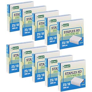 D.RECT Staples 23/10 10,000 Pieces 10 x 1000 Pack Silver, 23mm, U-Shape, Stainless Steel D.RECT Staples 23/10 10,000 Pieces 10 x 1000 Pack Silver, 23mm, U-Shape, Stainless Steel