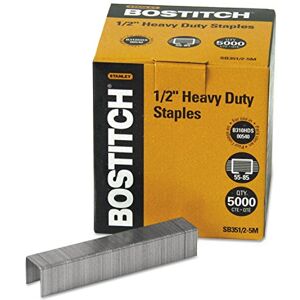 Bostitch Heavy Duty Premium Staples, 55-85 Sheets, 0.5-Inch Leg, 5,000 Per Box (SB351/2-5M) Bostitch Heavy Duty Premium Staples, 55-85 Sheets, 0.5-Inch Leg, 5,000 Per Box (SB351/2-5M)