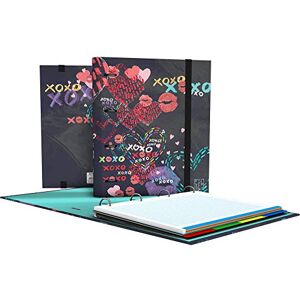Grafoplás 88101998 A4 Rings 4 Rings XOXO Model Collection Various Contains 4 Extra Thick Dividers, 100 Sheets Squared 90g and Transparent Envelope Grafoplás 88101998 A4 Rings 4 Rings XOXO Model Collection Various Contains 4 Extra Thick Dividers, 100 Sheets Squared 90g and Transparent Envelope
