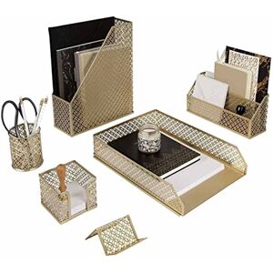 Blu Monaco 6 Piece Cute Gold Desk Organizer Set Desk Organizers and Accessories for Women Cute Office Gold Desk Accessories Desktop Organization Blu Monaco 6 Piece Cute Gold Desk Organizer Set Desk Organizers and Accessories for Women Cute Office Gold Desk Accessories Desktop Organization