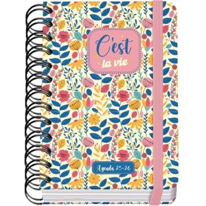 DOHE School Planner 2025 2026 Day per Page, A6 Size (12x17 cm), Spanish and English, Double Spiral Binding and Elastic Band, Hard Cover, 4 Sticker Sheets C'Est La Vie DOHE School Planner 2025 2026 Day per Page, A6 Size (12x17 cm), Spanish and English, Double Spiral Binding and Elastic Band, Hard Cover, 4 Sticker Sheets C'Est La Vie