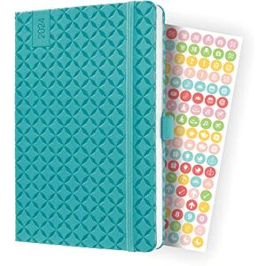 Sigel J4103 Jolie Weekly planner 2024, hardcover, 13,5 x 20,3 cm, 174 pages, petrol Blue Sigel J4103 Jolie Weekly planner 2024, hardcover, 13,5 x 20,3 cm, 174 pages, petrol Blue