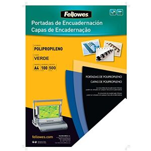 Fellowes 5477901 Polypropylene Covers for Binding, A4, Green Fellowes 5477901 Polypropylene Covers for Binding, A4, Green
