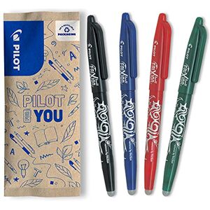 PILOT FriXion 0.7 Pack of 3+1 Roller-ball Pens Black/Blue/Red/Green – Medium Nib PILOT FriXion 0.7 Pack of 3+1 Roller-ball Pens Black/Blue/Red/Green – Medium Nib