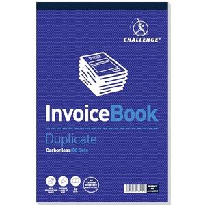 CHALLENGE Large Duplicate Invoice Book, Carbon without Vat, 50 Pages, 1 pack, A4 (297 x 195 mm) CHALLENGE Large Duplicate Invoice Book, Carbon without Vat, 50 Pages, 1 pack, A4 (297 x 195 mm)