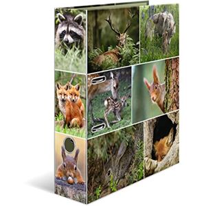 HERMA Lever Arch File Animals with Forest Animals Motif, A4, 70 mm Spine, with Inner Print, 1 Folder HERMA Lever Arch File Animals with Forest Animals Motif, A4, 70 mm Spine, with Inner Print, 1 Folder