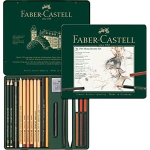 Faber Pitt Monochrome Professional Quality 21-Piece Set in a Metal Case Faber Pitt Monochrome Professional Quality 21-Piece Set in a Metal Case