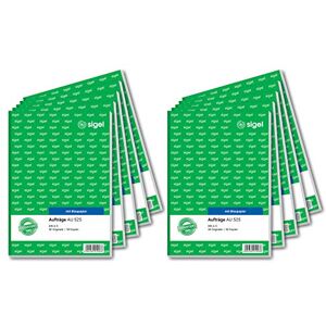 Sigel AU525 Duplicate Order Book A5 2X 50 Sheets with Carbon Paper Pack of 10 Sigel AU525 Duplicate Order Book A5 2X 50 Sheets with Carbon Paper Pack of 10