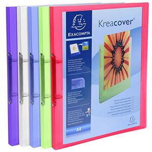 Exacompta Ref 54969E Kreacover Collection Chromaline PP Flexible Cover Ring Binder Suitable for A4 Documents, 2 Rings, 20mm Spine Assorted Colours (Pack of 20) Exacompta Ref 54969E Kreacover Collection Chromaline PP Flexible Cover Ring Binder Suitable for A4 Documents, 2 Rings, 20mm Spine Assorted Colours (Pack of 20)