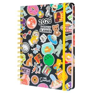 Grupo Erik 2026 Diary A5 Week To View The Simpsons Gifts A5 Weekly Planner 2026 With Diary Stickers, Pocket, Bookmarks, January 2026 December 2026 The Simpsons Merchandise Grupo Erik 2026 Diary A5 Week To View The Simpsons Gifts A5 Weekly Planner 2026 With Diary Stickers, Pocket, Bookmarks, January 2026 December 2026 The Simpsons Merchandise