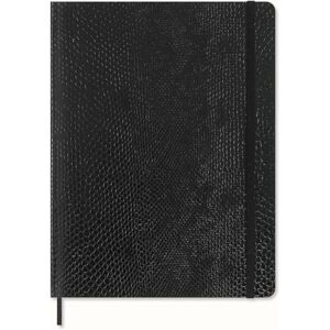 Moleskine Precious & Ethical Notebook, With Gift Box, Vegan Soft Cover Python-Effect, Elastic Closure, XL Format 19 x 25 cm, Colour Black Moleskine Precious & Ethical Notebook, With Gift Box, Vegan Soft Cover Python-Effect, Elastic Closure, XL Format 19 x 25 cm, Colour Black