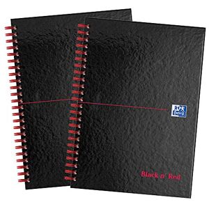 Black n' Red Oxford , A5 Notebook Hardcover, Wirebound, Lined, Pack Of 2 Black n' Red Oxford , A5 Notebook Hardcover, Wirebound, Lined, Pack Of 2