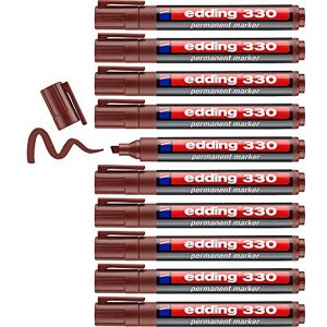 edding 330 permanent marker brown 10 pens chisel tip 1-5 mm waterproof, quick-drying, smear-proof pens for cardboard, plastic, glass, wood, metal and fabric edding 330 permanent marker brown 10 pens chisel tip 1-5 mm waterproof, quick-drying, smear-proof pens for cardboard, plastic, glass, wood, metal and fabric