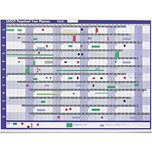 Sasco 12 Month Undated Magnetic A1 Wall Planner Kit with Magnetic Shapes and Date Strips (W855 x H630mm) Sasco 12 Month Undated Magnetic A1 Wall Planner Kit with Magnetic Shapes and Date Strips (W855 x H630mm)