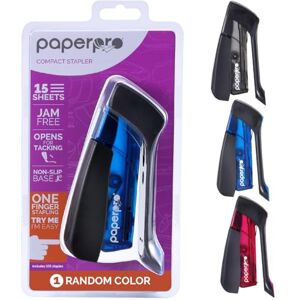 PaperPro Paper Pro Compact Classic No Effort, One Finger, 80% Easier Staplers Great for Carpal Tunnel and Arthritis, Assorted (3054) PaperPro Paper Pro Compact Classic No Effort, One Finger, 80% Easier Staplers Great for Carpal Tunnel and Arthritis, Assorted (3054)