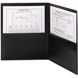 Smead Poly Two-Pocket Folder with Security Pocket, Letter Size, Black, 5 per Pack (87700) Smead Poly Two-Pocket Folder with Security Pocket, Letter Size, Black, 5 per Pack (87700)