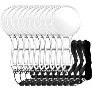Homgaty 10Pcs Handheld Magnifier, Reading Magnifying Glasses with Lanyards, 6X Lenses for Seniors, Low Vision,Books, Pages, Newspapers, Maps, Stamps, Coins,Jewelry, Crafts Homgaty 10Pcs Handheld Magnifier, Reading Magnifying Glasses with Lanyards, 6X Lenses for Seniors, Low Vision,Books, Pages, Newspapers, Maps, Stamps, Coins,Jewelry, Crafts